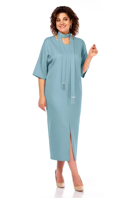 Платье Bagira 1046 серо-голубой #1