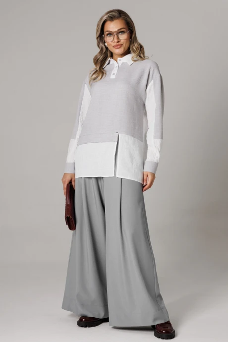 Брючный костюм Anastasia 1242.2 французский серый двойка #1