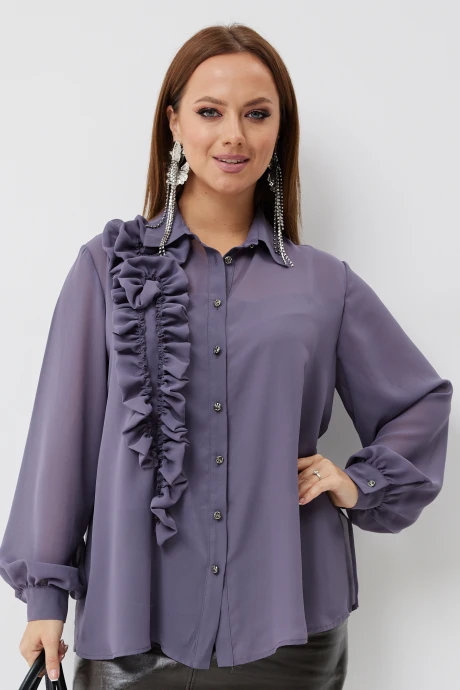 Блузка Condra 16300 серый-фиолетовый #1