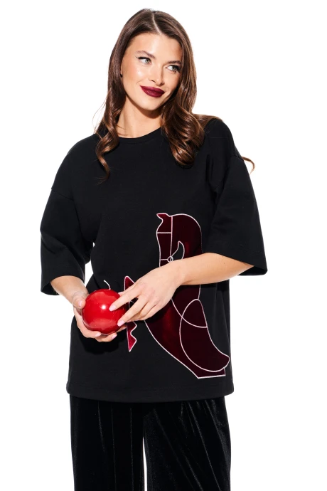 Джемпер (кофта) ELLETTO LIFE 3937 чёрный #1