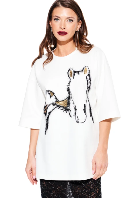 Джемпер (кофта) ELLETTO LIFE 3938 молочно-золотой #1