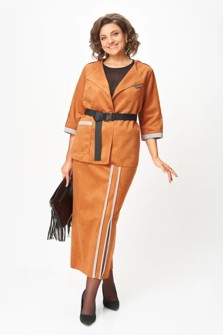 Юбочный костюм Michel Chic 1388/1 рыжий двойка #1