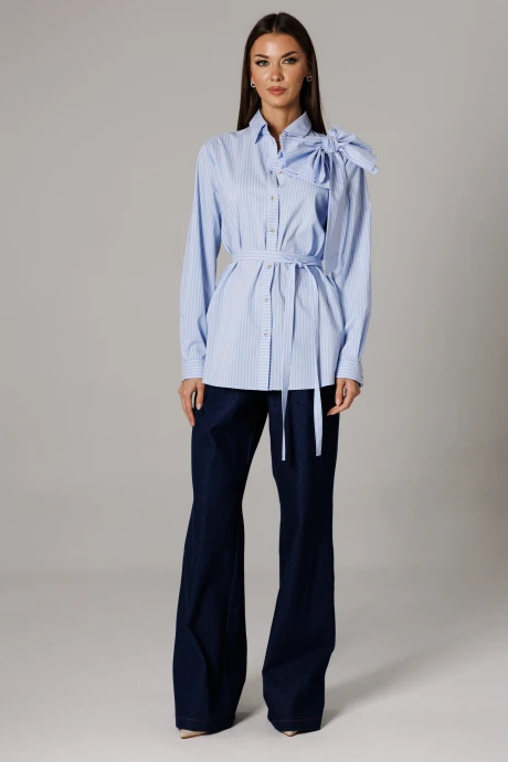 Брючный костюм Ларс Стиль 1179 голубой, синий двойка #1
