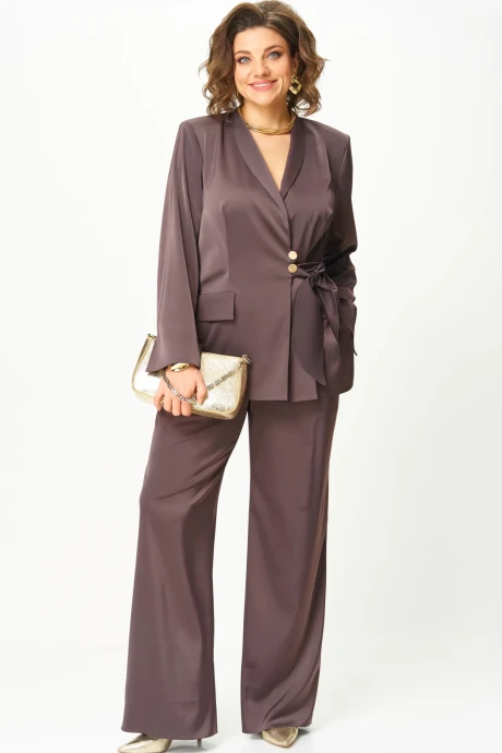 Брючный костюм AIRA style 24243 Шоколад двойка #1