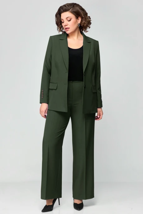 Брючный костюм Мишель Стиль 1177 хвойно-зеленый двойка #1