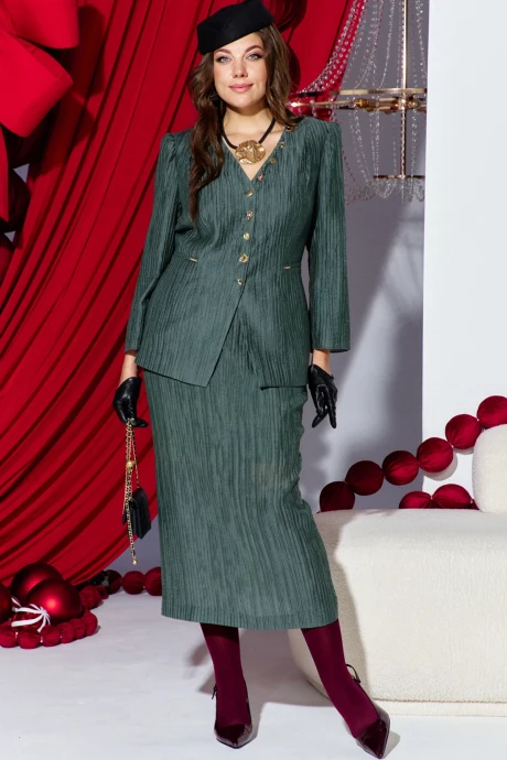 Юбочный костюм Vittoria Queen 27533 темно-зеленый двойка #1