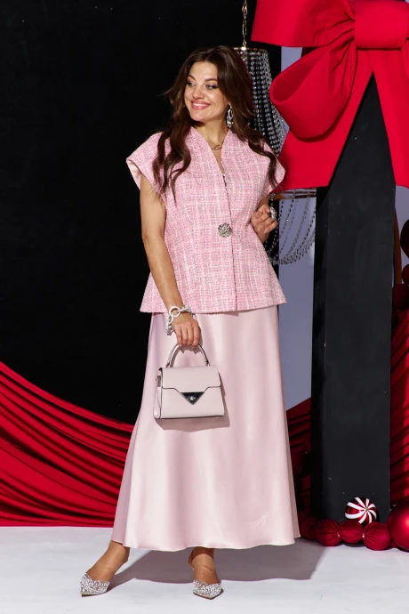 Костюм с платьем Vittoria Queen 27583 розовый двойка #1