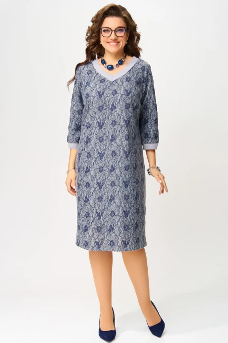 Платье FITA 5091 серо-синий #1