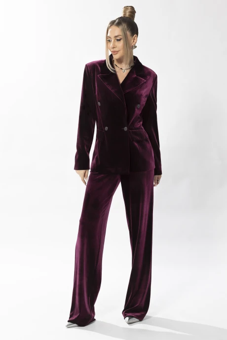 Брючный костюм Golden Valley 6625 бордовый двойка #1