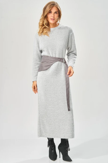Платье LAIKONY 573 серый зигзаг #1
