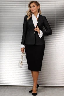 Юбочный костюм Мода-Юрс 25-2838 черный_белый двойка