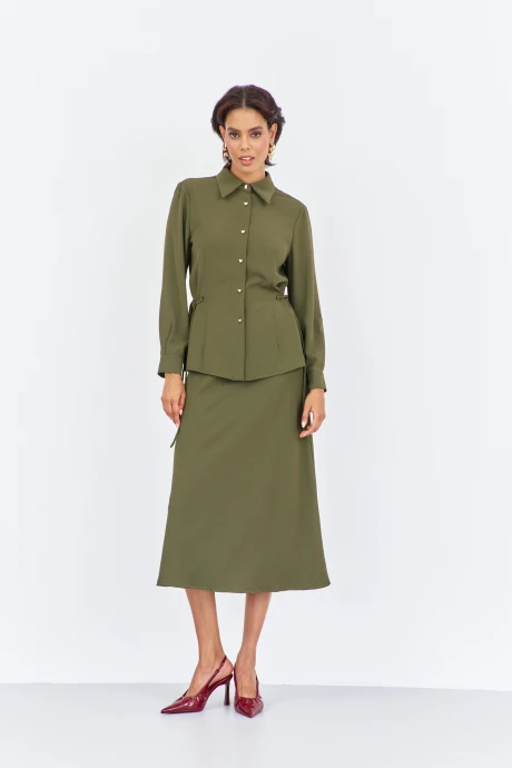 Юбочный костюм FLAIM 2032 хаки двойка #1