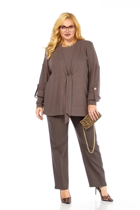 Брючный костюм Элль-стиль 2438 кофе #1