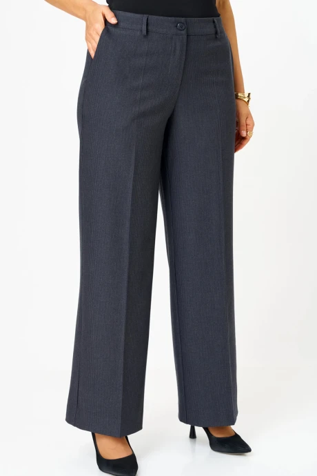 Брюки БелЭльСтиль 601 серо-синяя клетка #1