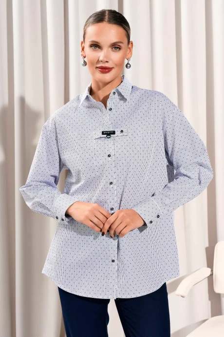 Рубашка Lissana 5037 бело-синий #1
