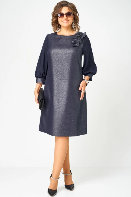 Платье EVA GRANT 7310D синий_баклажан #1