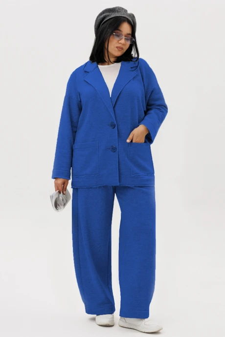 Брючный костюм Anastasia 1299 васильковый двойка #1