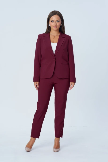 Брючный костюм Vilena Fashion 1003 бургунди двойка #1