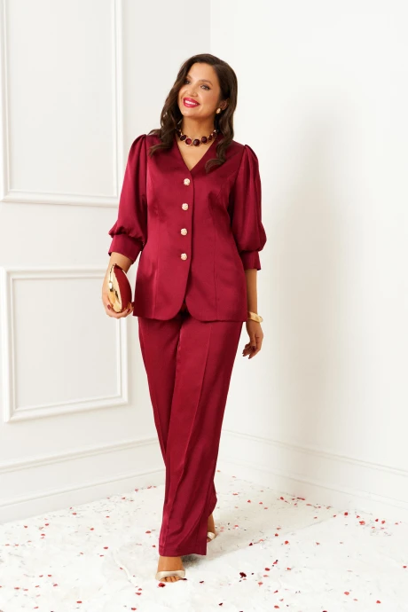Брючный костюм Beautiful&Free 6382 бордо двойка #1
