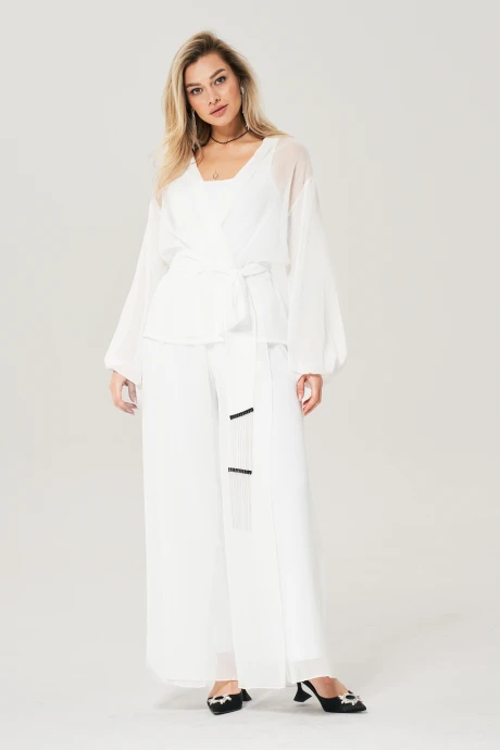 Брючный костюм Anastasia 1063.1 молочный двойка #1