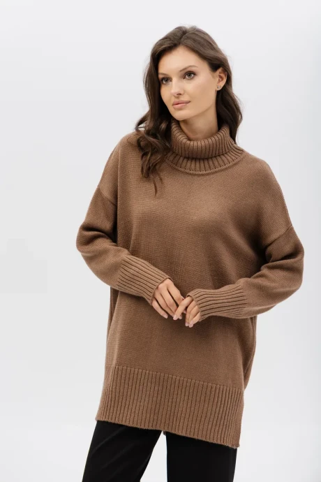 Джемпер (кофта) Romgil РВ0416-ШЕ5 коричневый #1