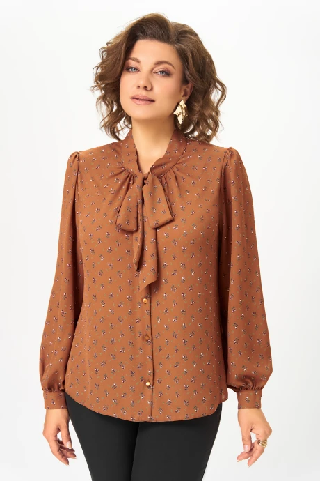 Блузка Дали 7011 коричневая #1