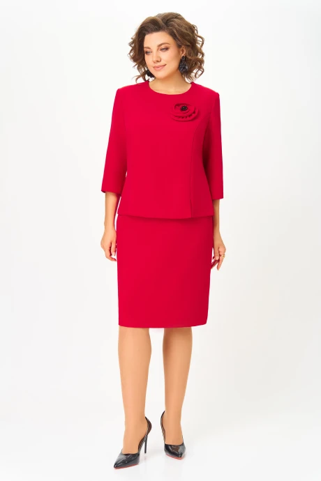 Юбочный костюм Дали 7055.2 красный двойка #1