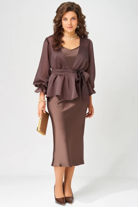 Юбочный костюм FITA 3191 шоколад двойка #1