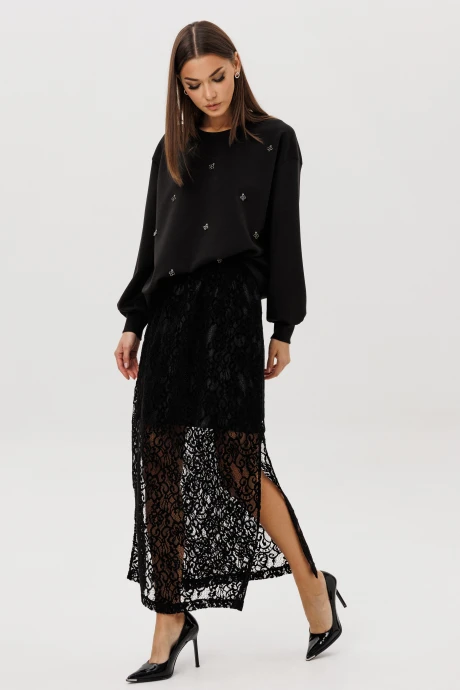 Юбочный костюм Fantazia Mod 5324 черный двойка #1