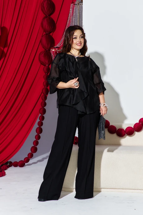 Брючный костюм Vittoria Queen 27213 черный тройка #1