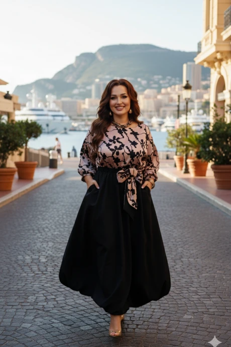 Юбочный костюм Vittoria Queen 27623 черный, бежевый двойка #1