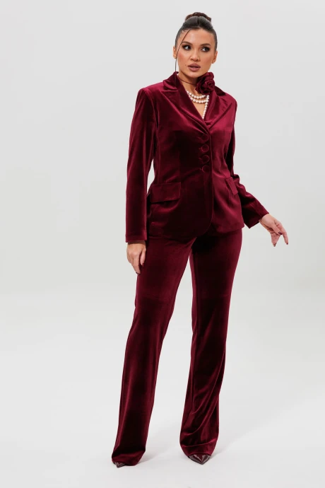 Брючный костюм MisLana 1169/1 бордо двойка #1