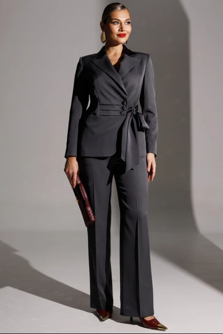 Брючный костюм Мода-Юрс 25-2938 серый #1