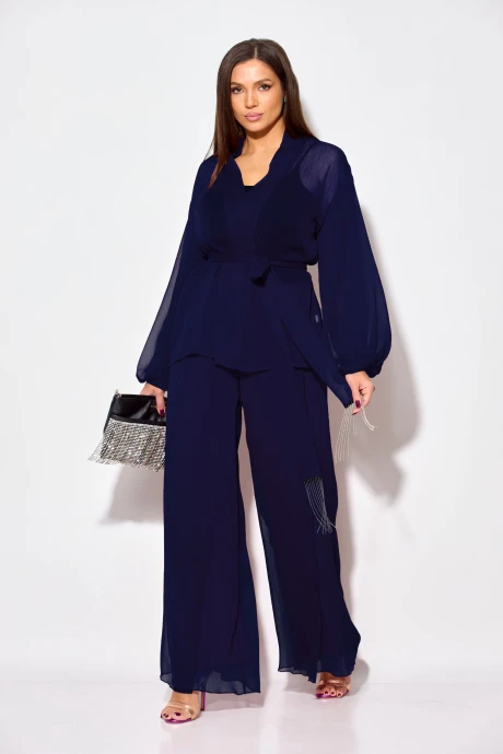 Брючный костюм Anastasia 1063.1 темно-синий двойка #1