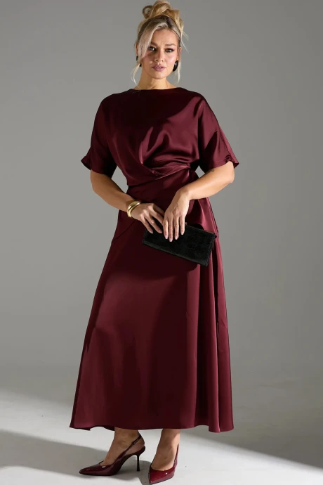 Юбочный костюм LM К 1180114 бордовый двойка #1