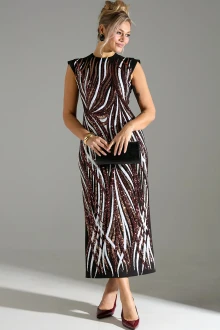 Платье LM М 46 красное и белое