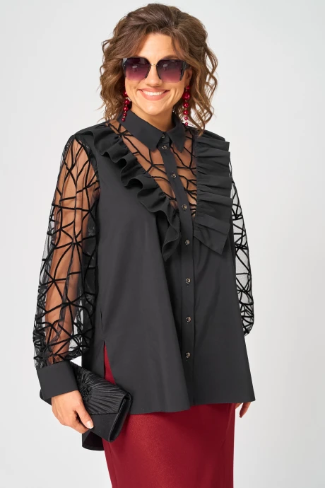 Блузка EVA GRANT 7174-1В черный #1