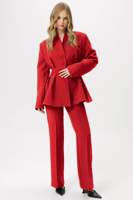 Брючный костюм PiRS 6383 красный двойка #1