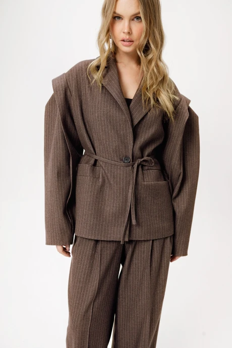 Жакет (пиджак) PiRS 6392 коричневый #1
