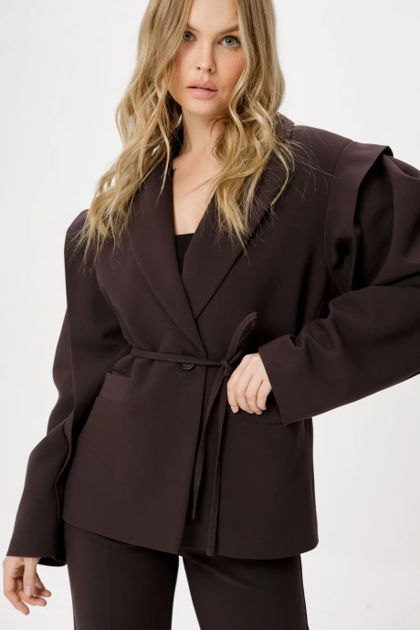 Жакет (пиджак) PiRS 6409 коричневый #1