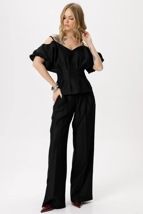 Брючный костюм PiRS 6417 черный двойка #1