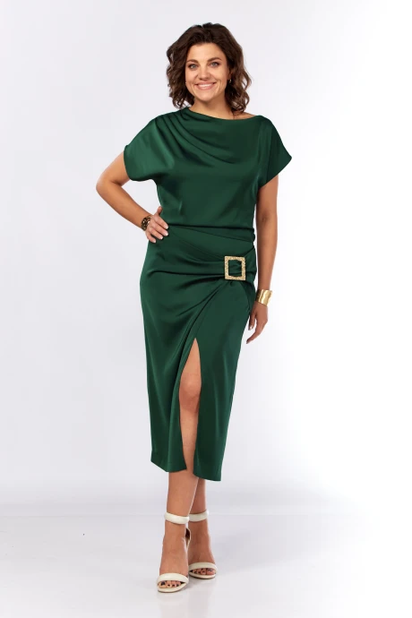 Платье Ольга Стиль 902 зеленая_бутылка #1