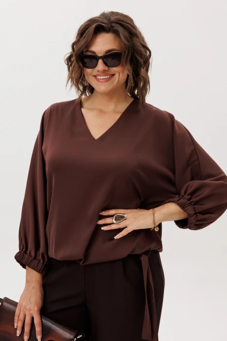 Блузка Anelli 1662 бельгийский_шоколад #1