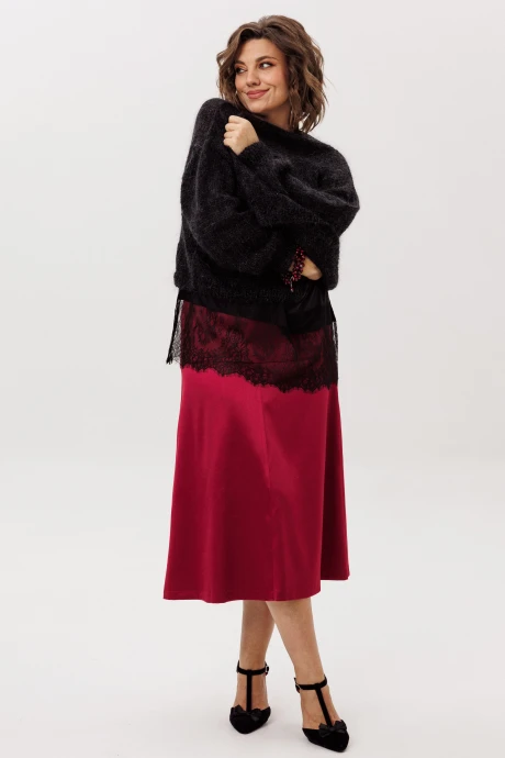 Юбка Anelli 1510 гранатовая_патока #1