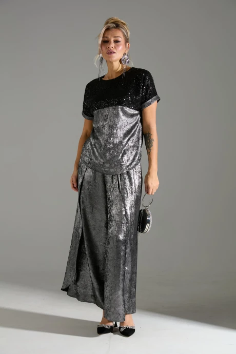 Брючный костюм LM 180143 серый_шиммер двойка #1
