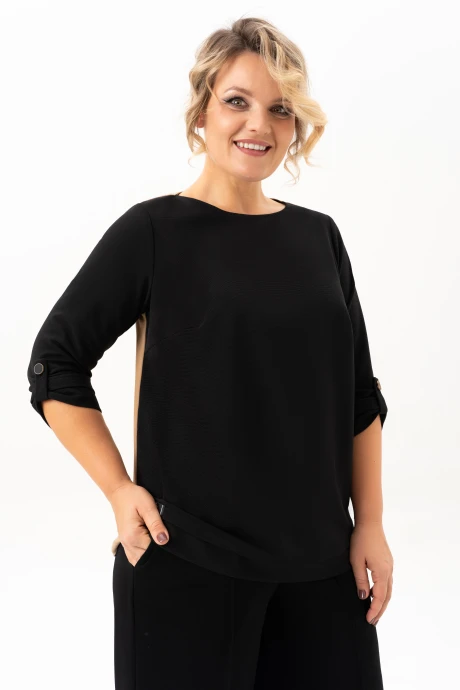 Туника Algranda 4119 Черный, бежевый #1