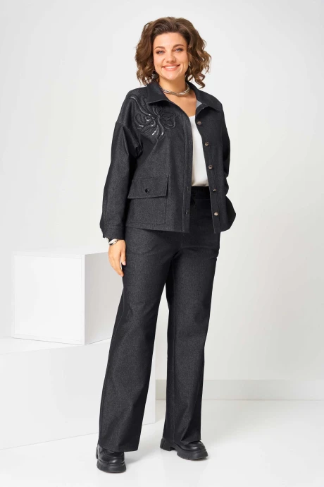 Брючный костюм Асолия 1513 серый двойка #1