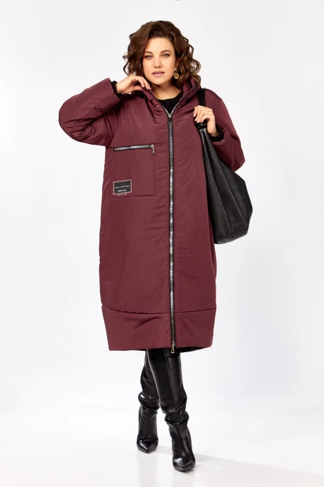 Стеганое пальто Lady Secret 5018/1 Бордовый_матовый #1
