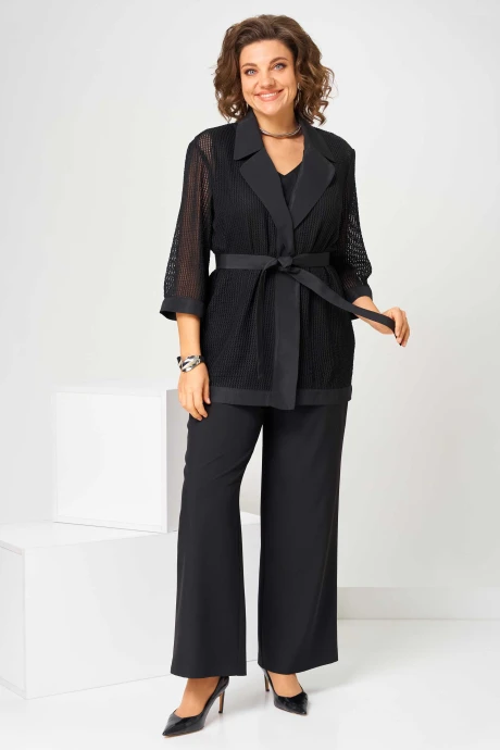 Брючный костюм Асолия 1514 чёрный #1