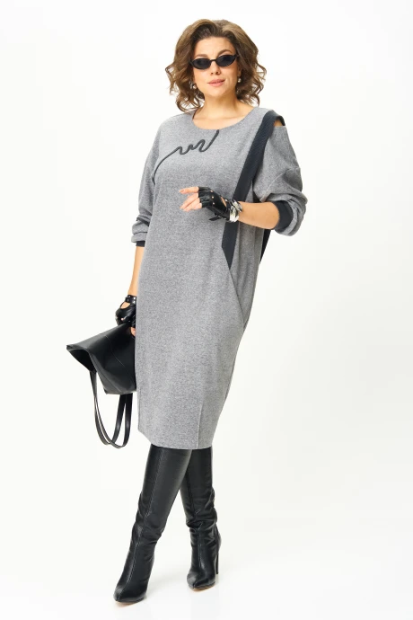 Платье Карина Делюкс 1402 серый #1